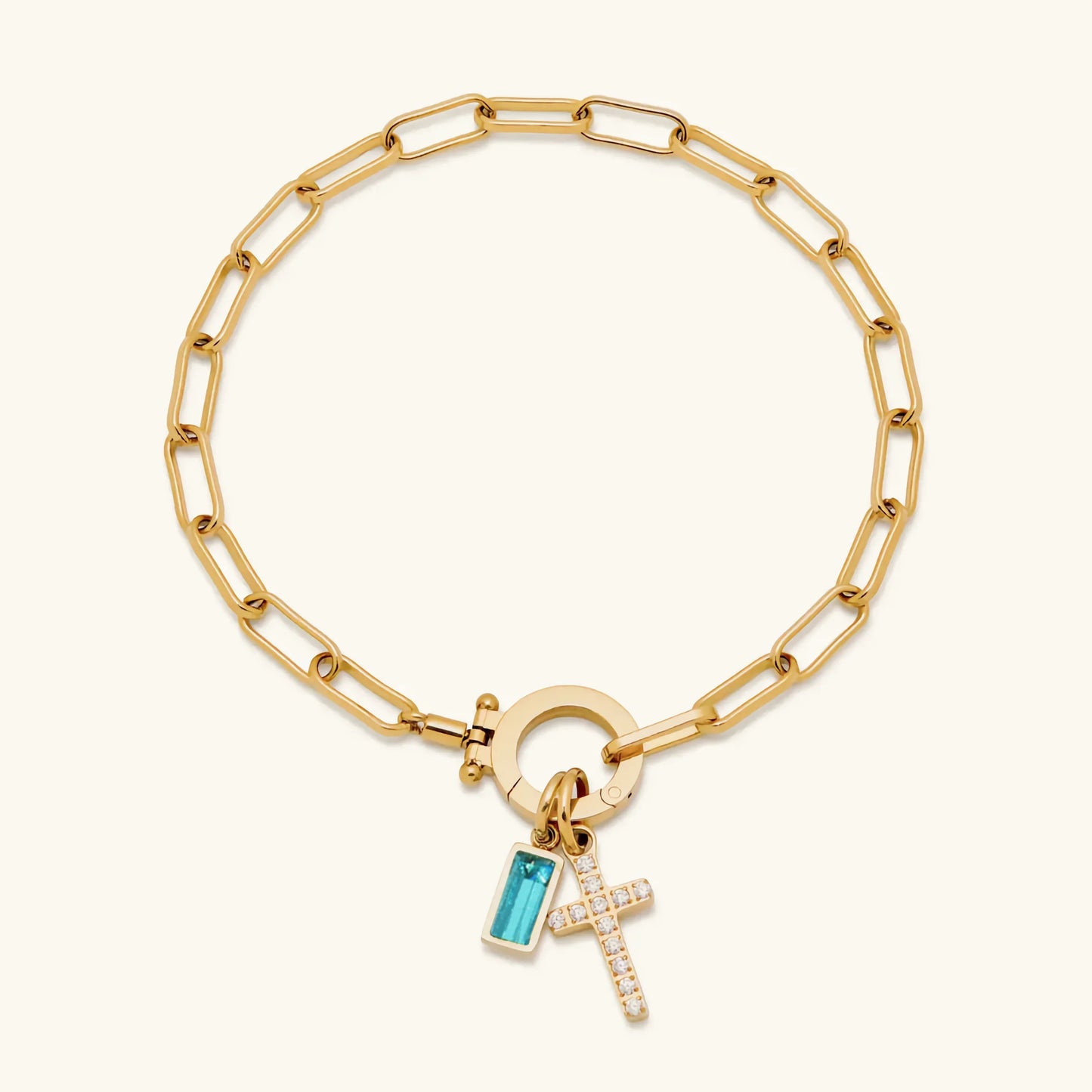 [Gaonasi]Annabella Birthstone Cross Bracelet