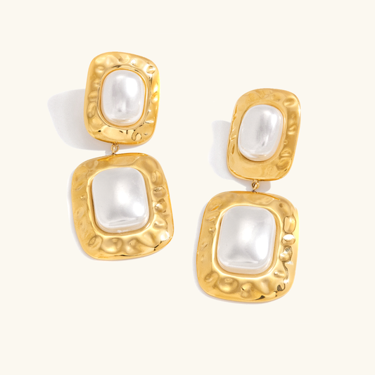 [Gaonasi]Trixie Chunky Pearl Drop Earrings