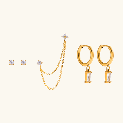 [Gaonasi]Dina Essential Diamond Earrings Bundle