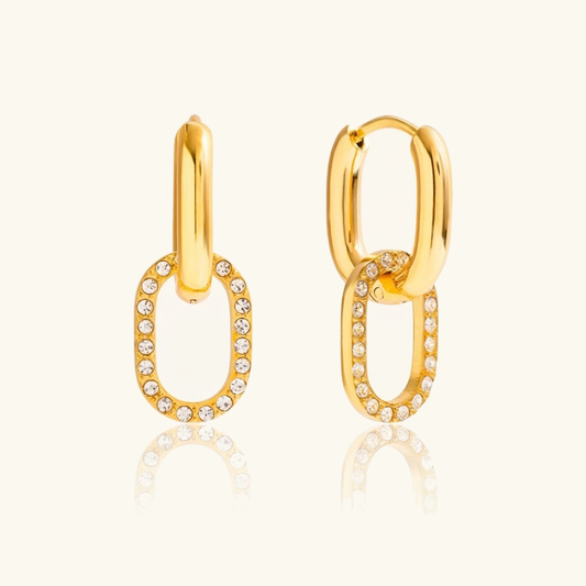 [Gaonasi]Aina Double Hoop Diamond Earrings
