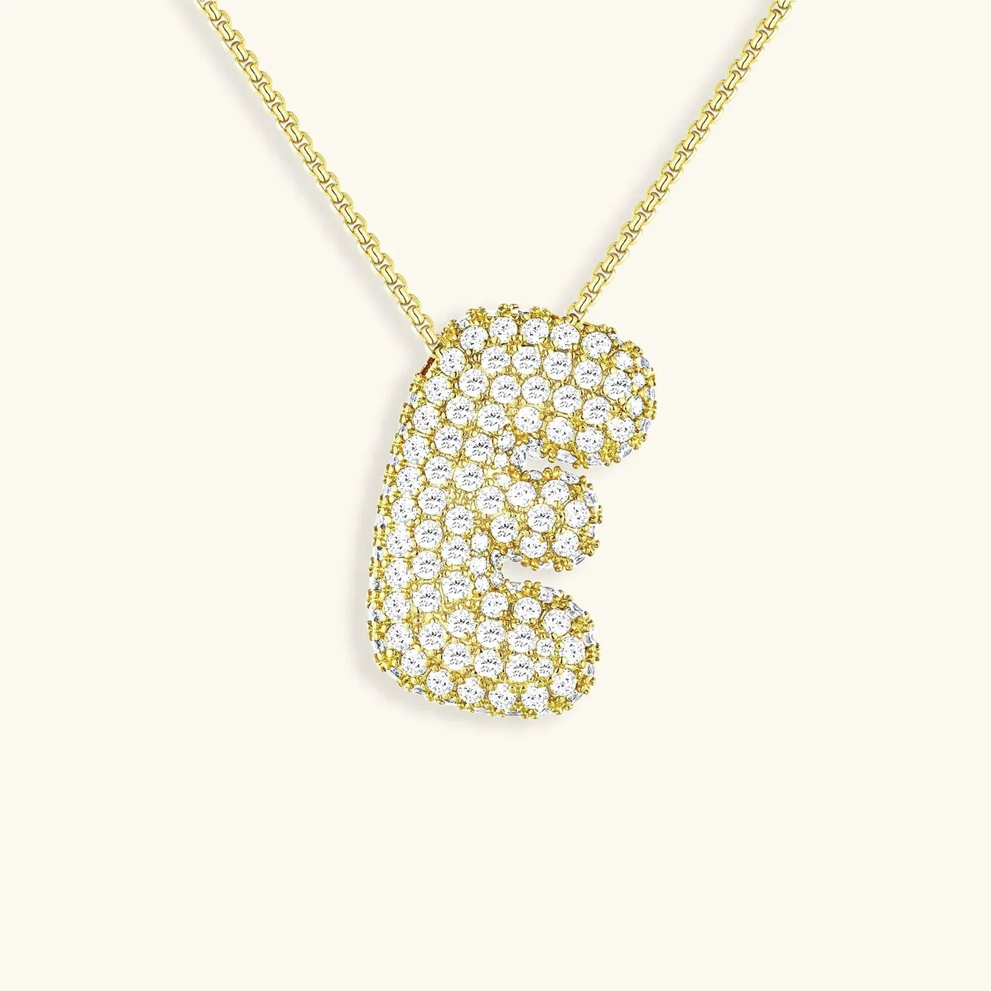 [Gaonasi]Bubble Initial Diamond Necklace