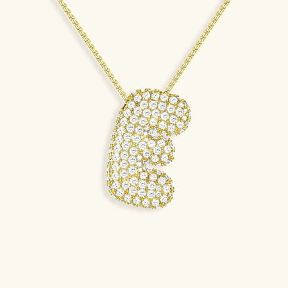 [Gaonasi]Bubble Initial Diamond Necklace
