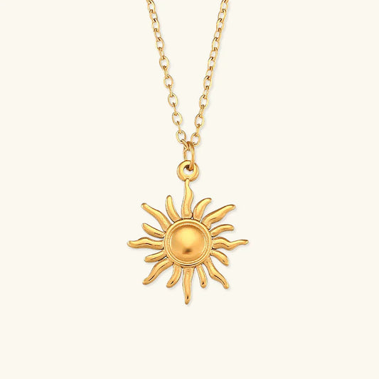 [Gaonasi]Eliora Gold Sun Necklace