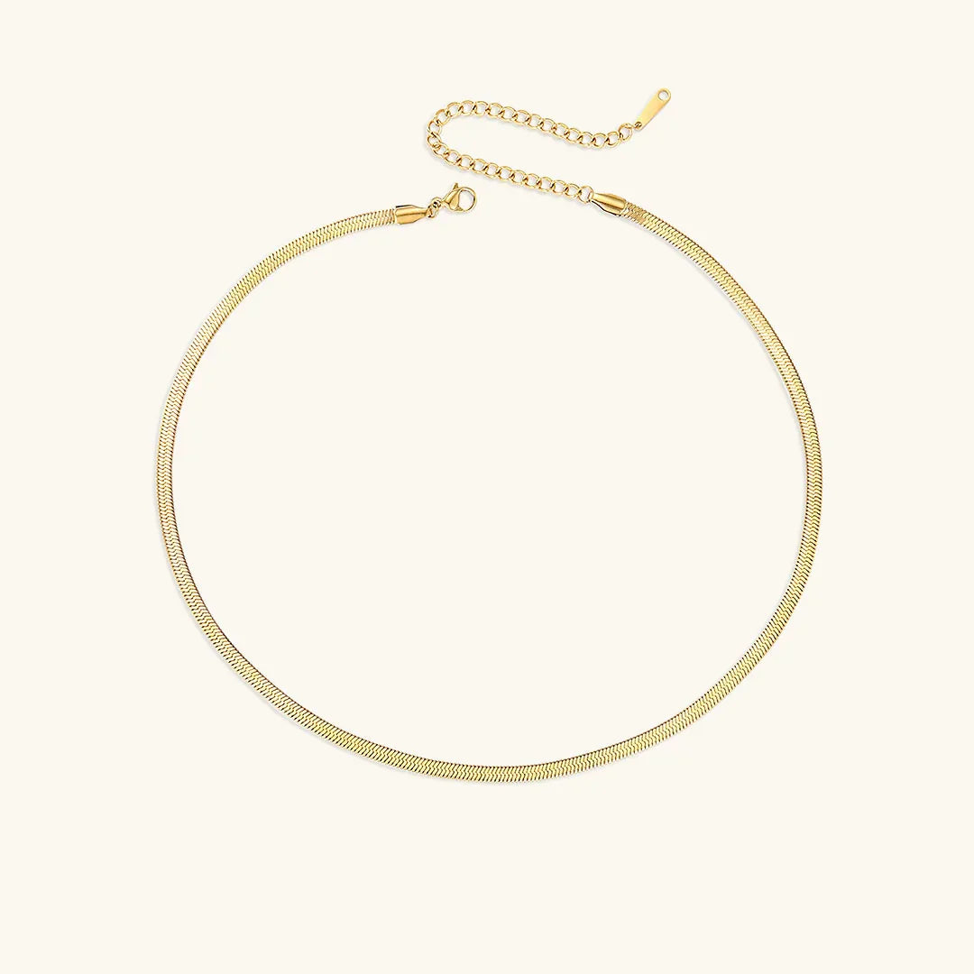 [Gaonasi]Elizabeth Gold Herringbone Necklace