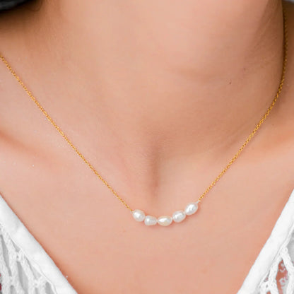 [Gaonasi]Elle Gold Pearl Necklace