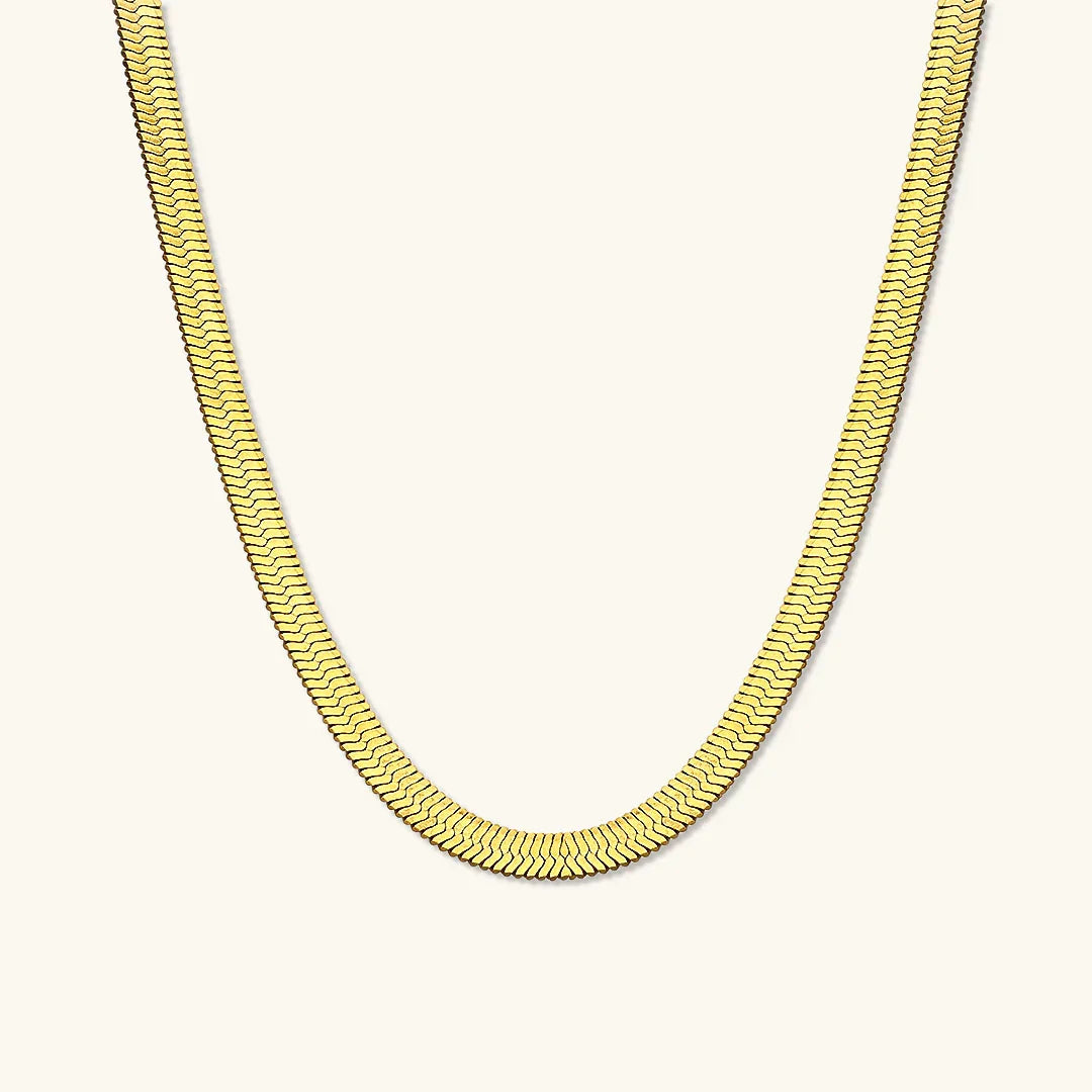 [Gaonasi]Elysian Gold Herringbone Necklace