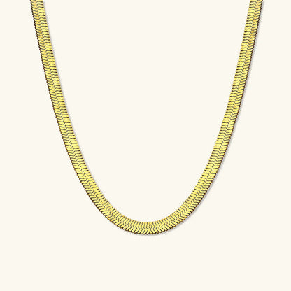 [Gaonasi]Elysian Gold Herringbone Necklace