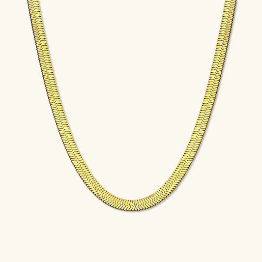 [Gaonasi]Elysian Gold Herringbone Necklace