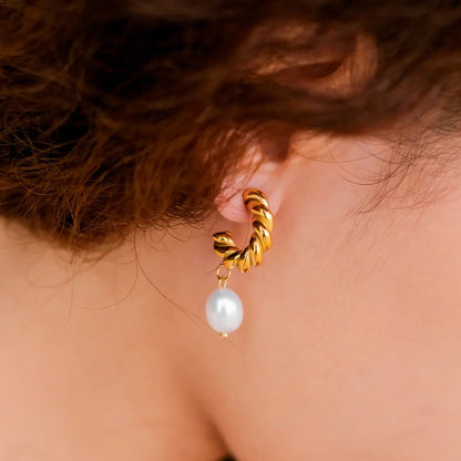 [Gaonasi]Emma Pearl Earrings