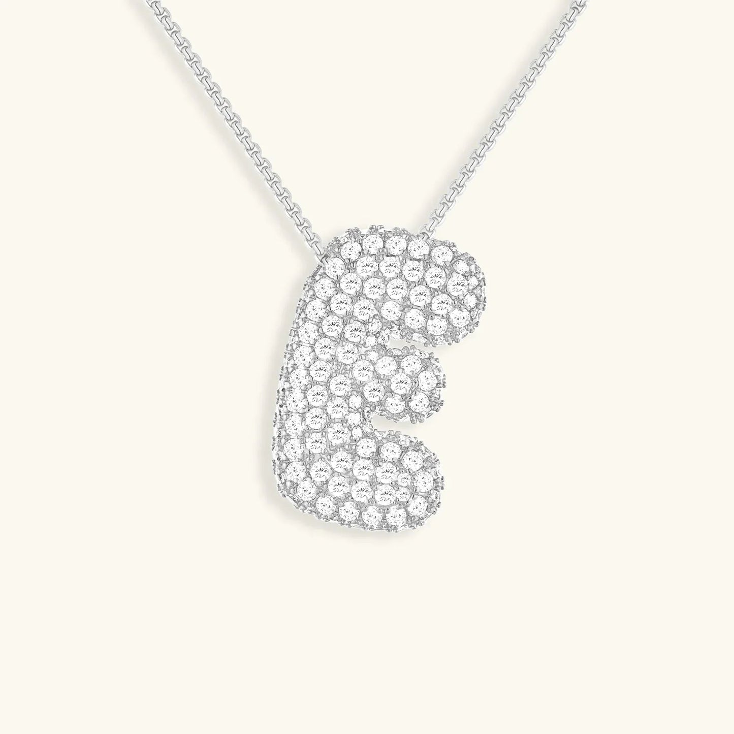 [Gaonasi]Bubble Initial Diamond Necklace