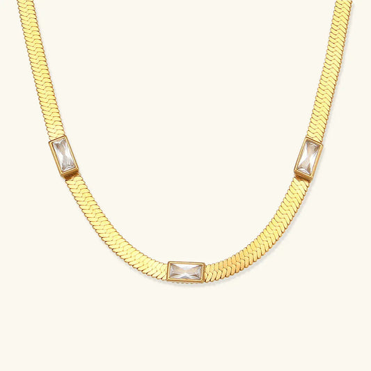 [Gaonasi]Eve Herringbone Gold Necklace