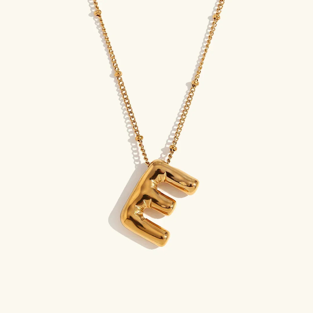 [Gaonasi]Balloon Gold Initial Necklace
