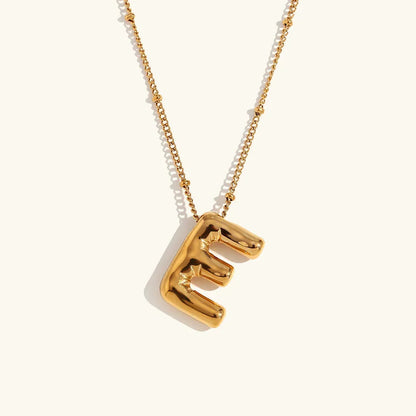 [Gaonasi]Balloon Gold Initial Necklace
