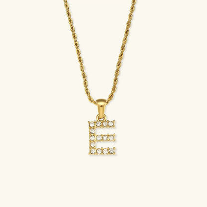 [Gaonasi]Maeve Letter Initial Diamond Necklace