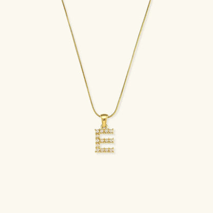 [Gaonasi]Augustine Initial Letter Pearl Necklace