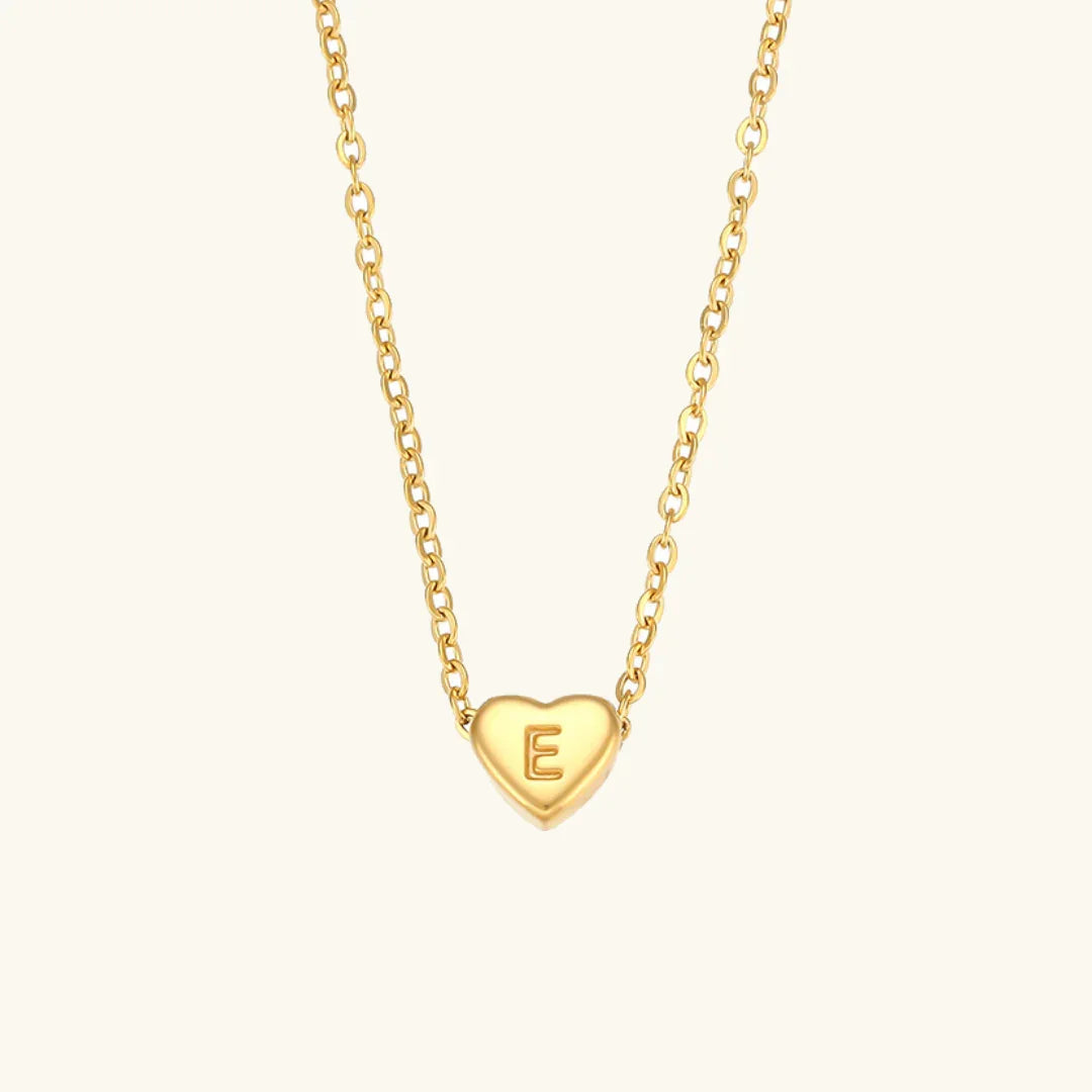 [Gaonasi]Heart Initial Gold Necklace