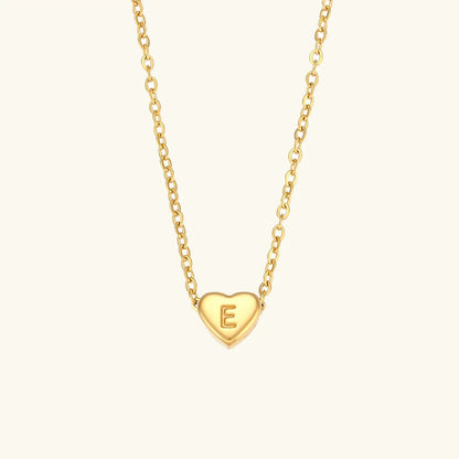 [Gaonasi]Heart Initial Gold Necklace