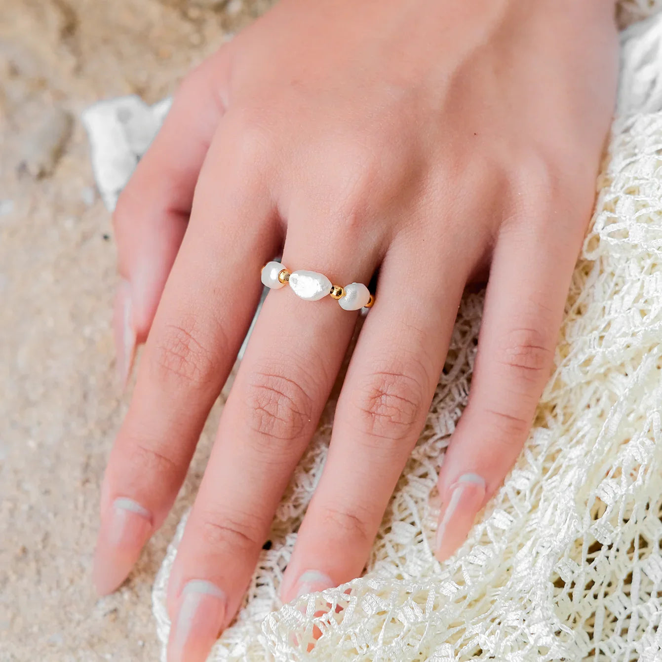 [Gaonasi]Fiji Pearl Band Ring