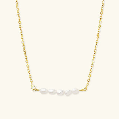[Gaonasi]Fleur Freshwater Pearl Gold Necklace