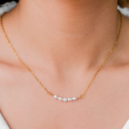 [Gaonasi]Fleur Freshwater Pearl Gold Necklace