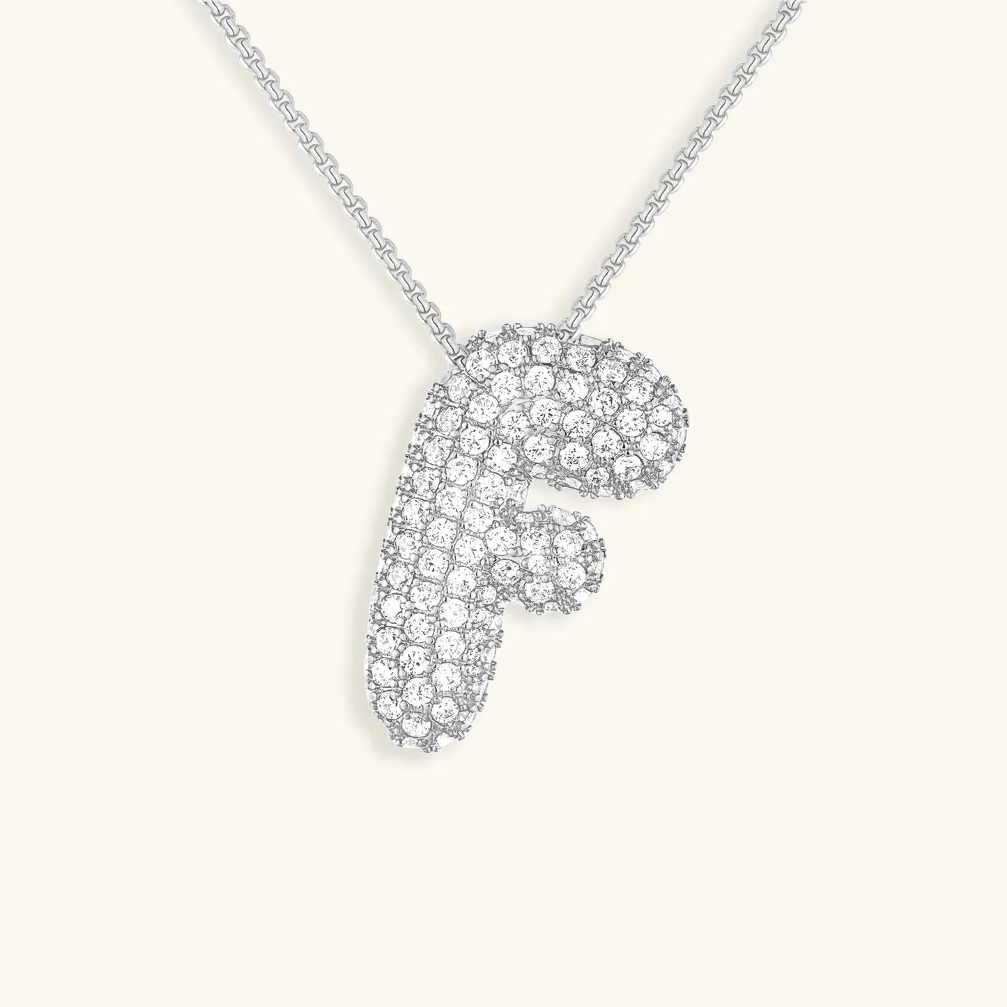 [Gaonasi]Bubble Initial Diamond Necklace