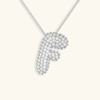[Gaonasi]Bubble Initial Diamond Necklace