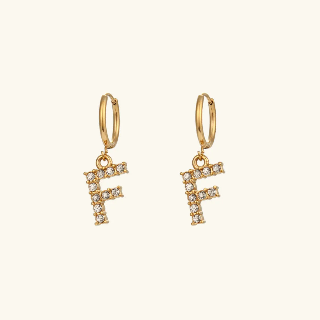 [Gaonasi]Wilhemina Initial Letter Earrings