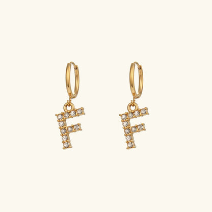 [Gaonasi]Wilhemina Initial Letter Earrings