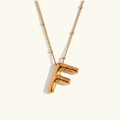 [Gaonasi]Balloon Gold Initial Necklace