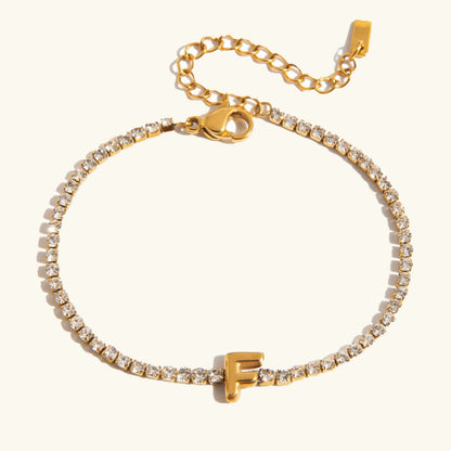 [Gaonasi]Avaria Bubble Letter Tennis Bracelet