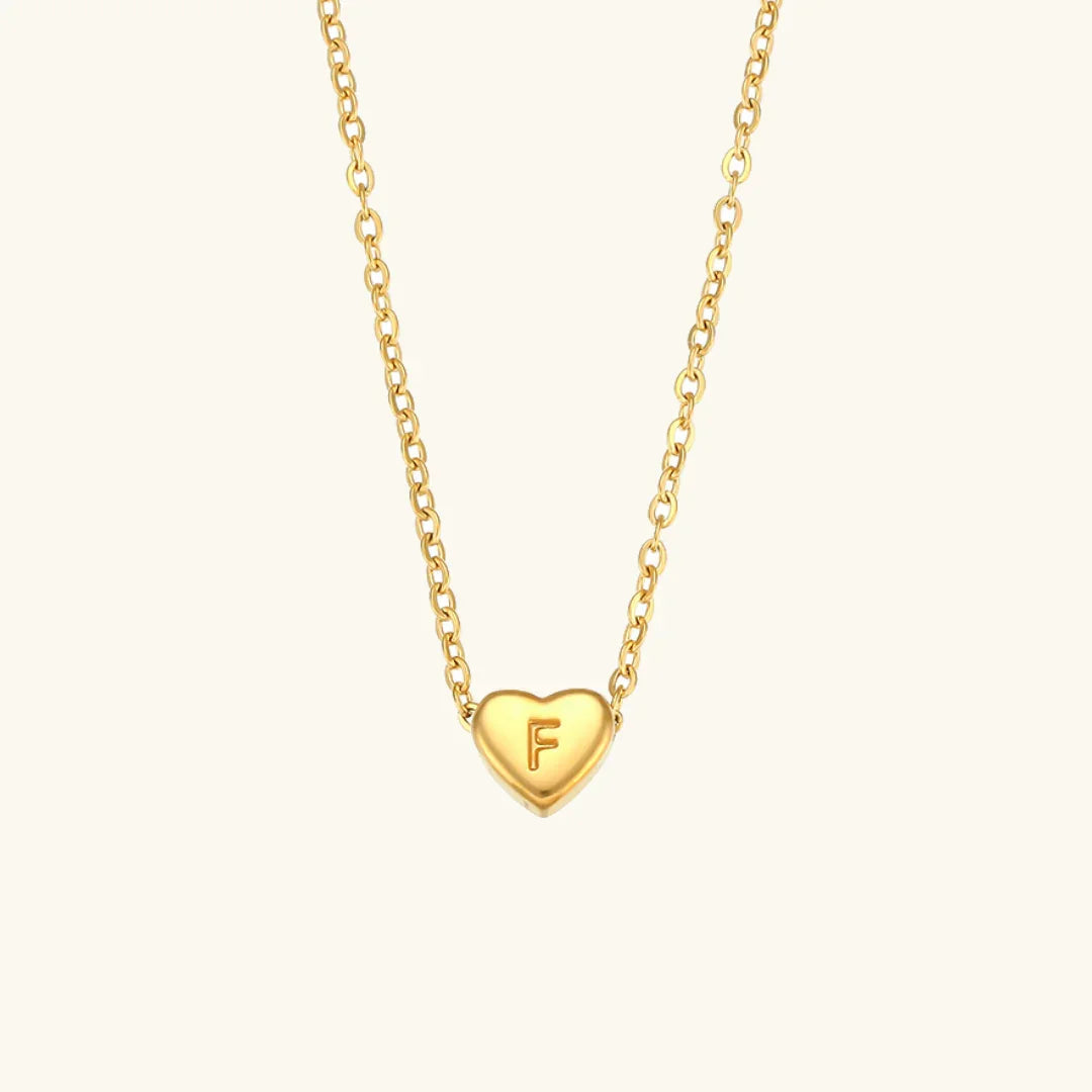 [Gaonasi]Heart Initial Gold Necklace