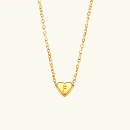 [Gaonasi]Heart Initial Gold Necklace