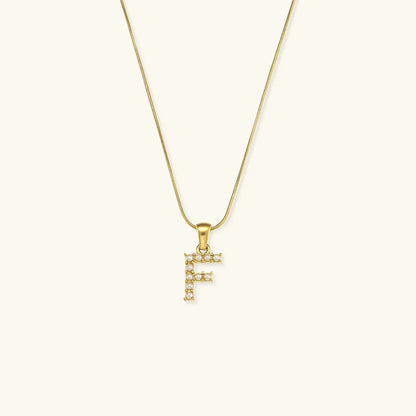 [Gaonasi]Augustine Initial Letter Pearl Necklace