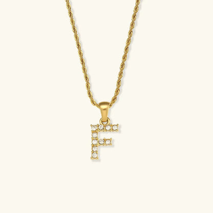 [Gaonasi]Maeve Letter Initial Diamond Necklace