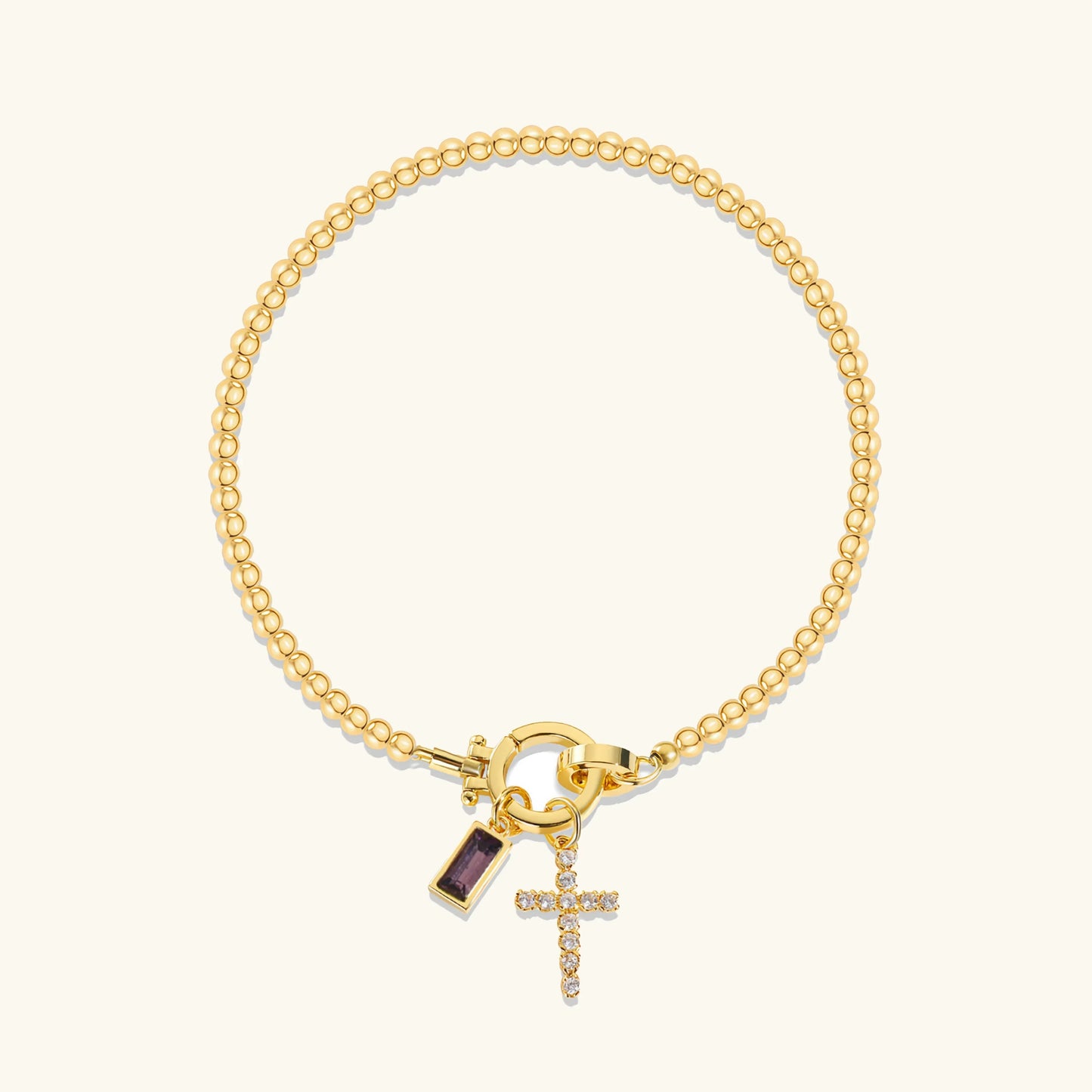 [Gaonasi]Amalia Birthstone Cross Bracelet