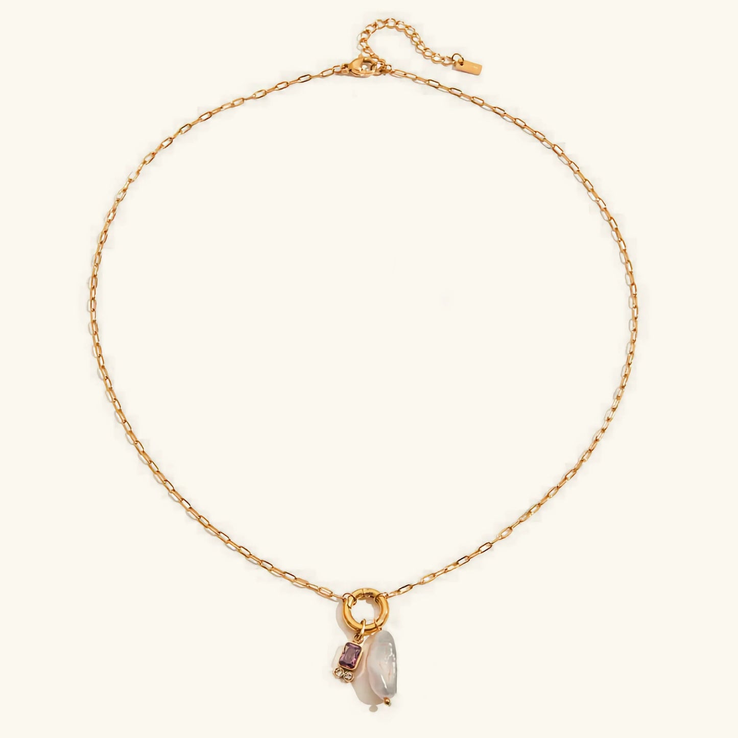 [Gaonasi]Caitlin Birthstone Pearl Necklace
