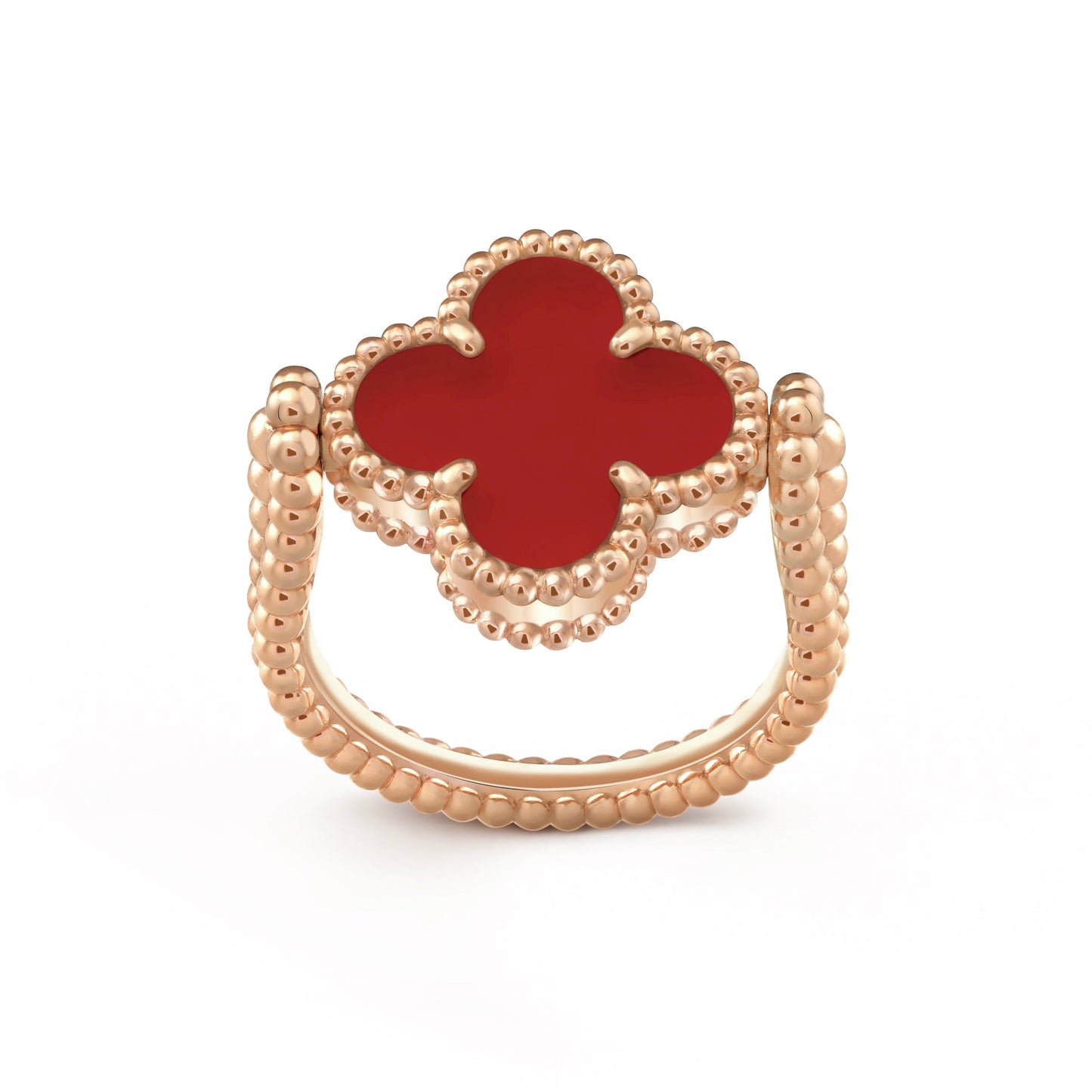 [Gaonasi]CLOVER RIVERSIBLE RING ROSE GOLD COLLECTION