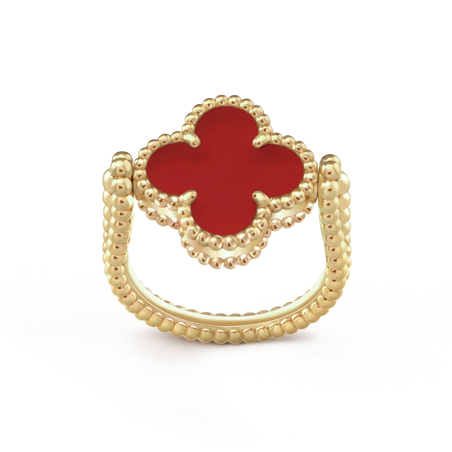[Gaonasi]CLOVER RIVERSIBLE RING GOLD COLLECTION