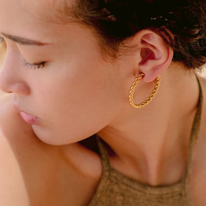 [Gaonasi]Gigi Twist Gold Earrings