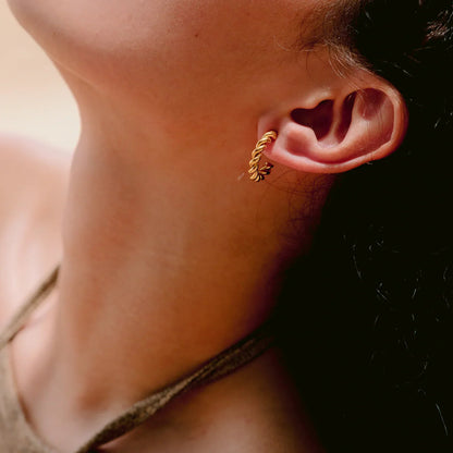 [Gaonasi]Gigi Twist Gold Earrings