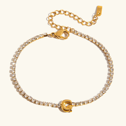 [Gaonasi]Avaria Bubble Letter Tennis Bracelet
