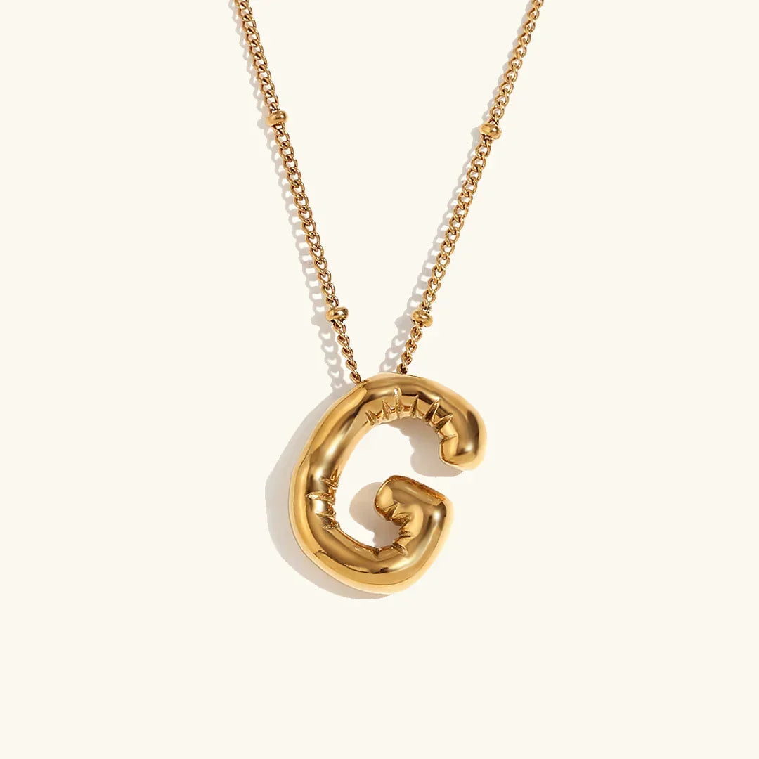[Gaonasi]Balloon Gold Initial Necklace