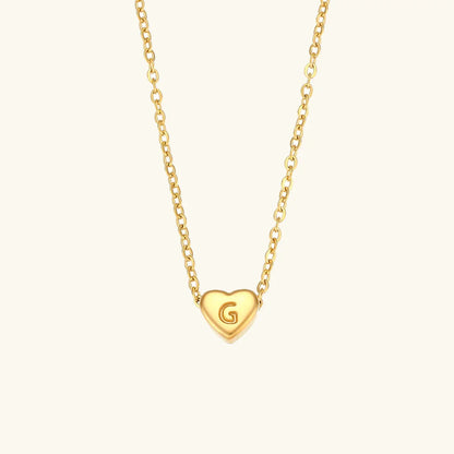 [Gaonasi]Heart Initial Gold Necklace