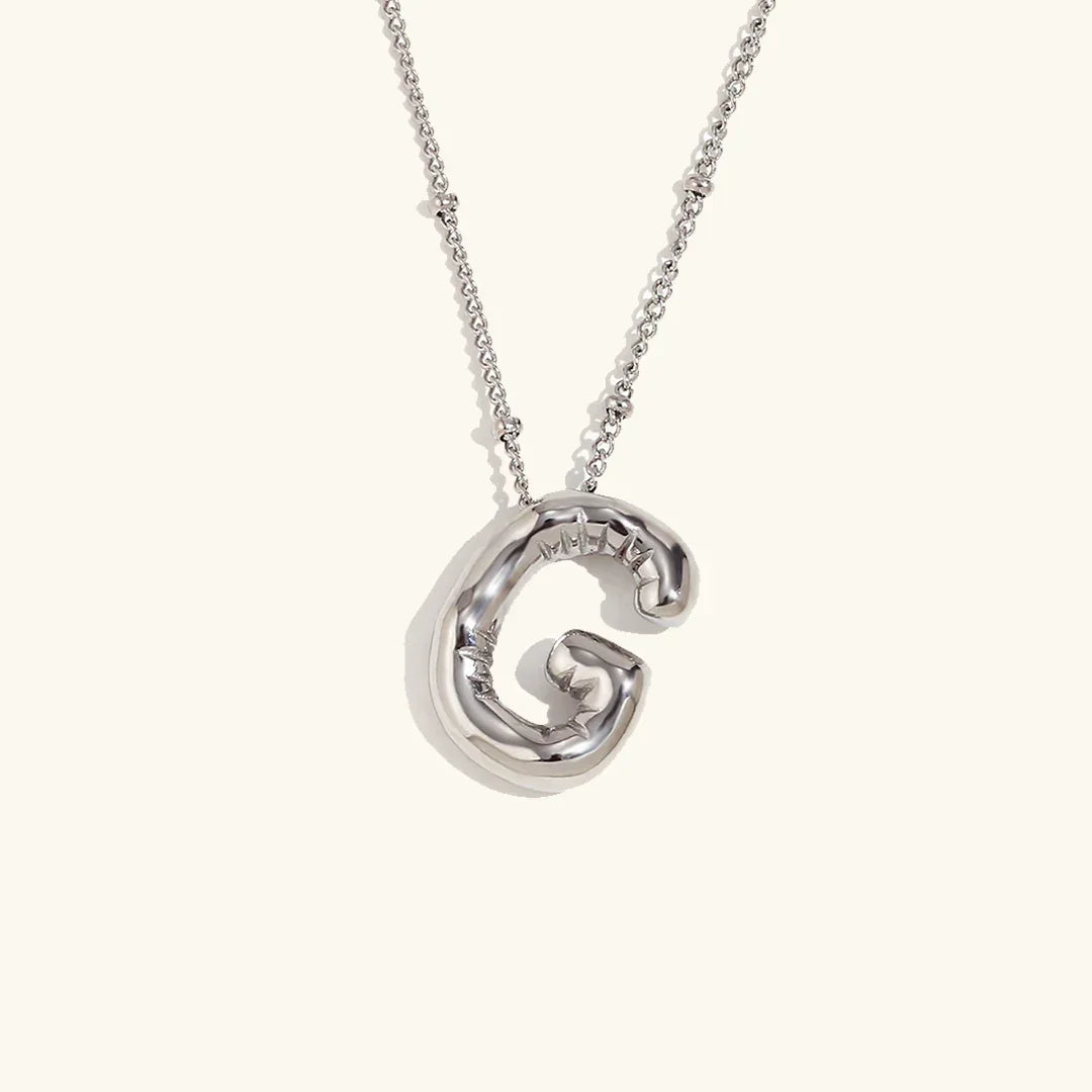 [Gaonasi]Balloon Gold Initial Necklace