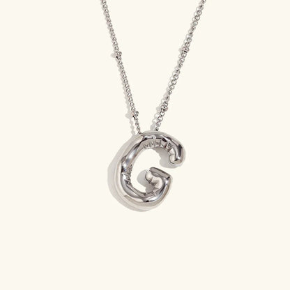 [Gaonasi]Balloon Gold Initial Necklace