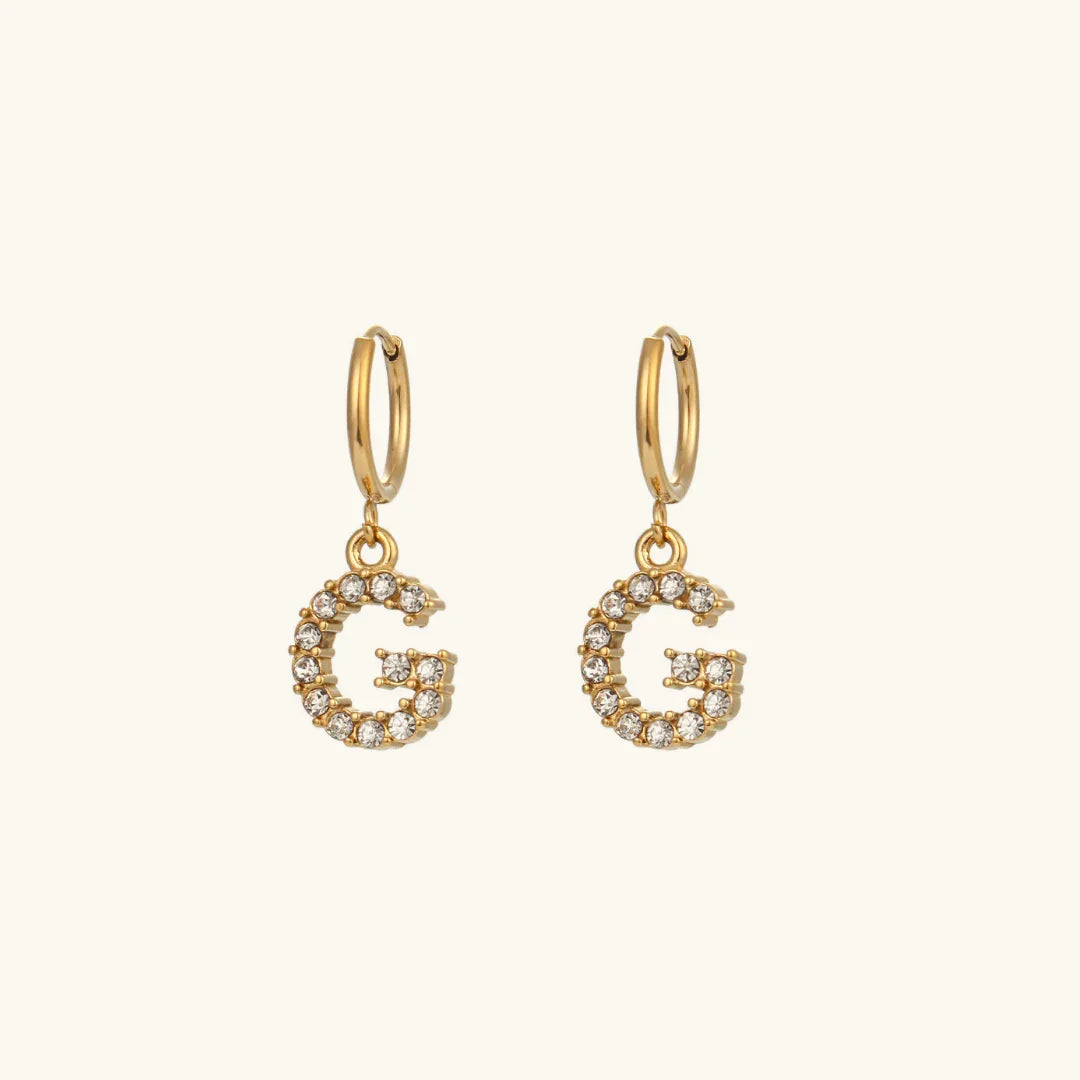 [Gaonasi]Wilhemina Initial Letter Earrings