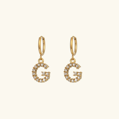[Gaonasi]Wilhemina Initial Letter Earrings