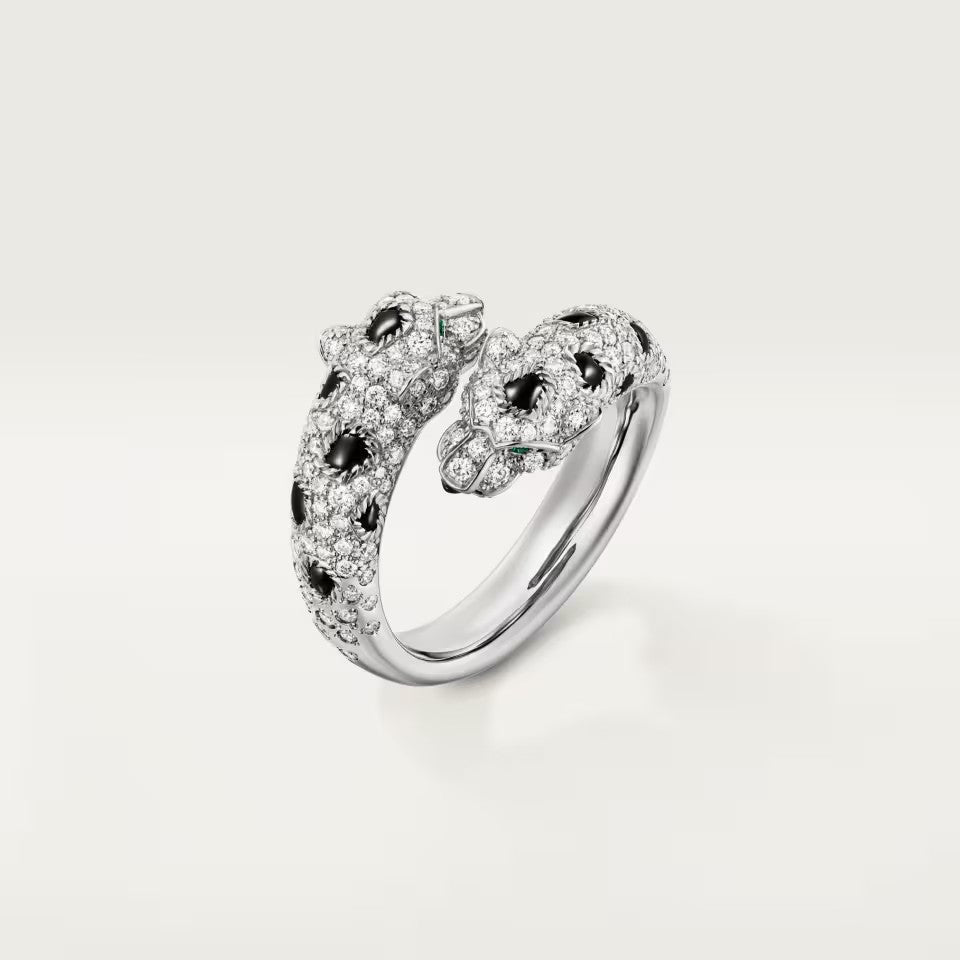 [Gaonasi Jewelry]PANTHERE DOUBLE HEADED FULL DIAMOND  RING