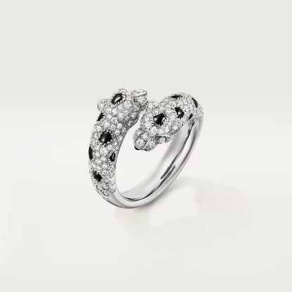 [Gaonasi Jewelry]PANTHERE DOUBLE HEADED FULL DIAMOND  RING