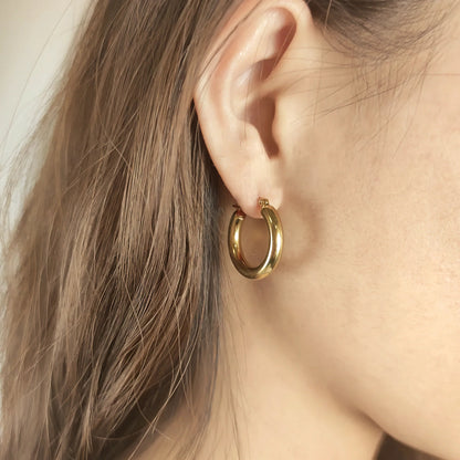 [Gaonasi]Wide Hoop Earrings